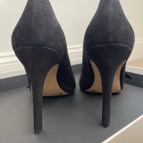 Sole Society Black suede heels with bow detail - Picture 6 of 10